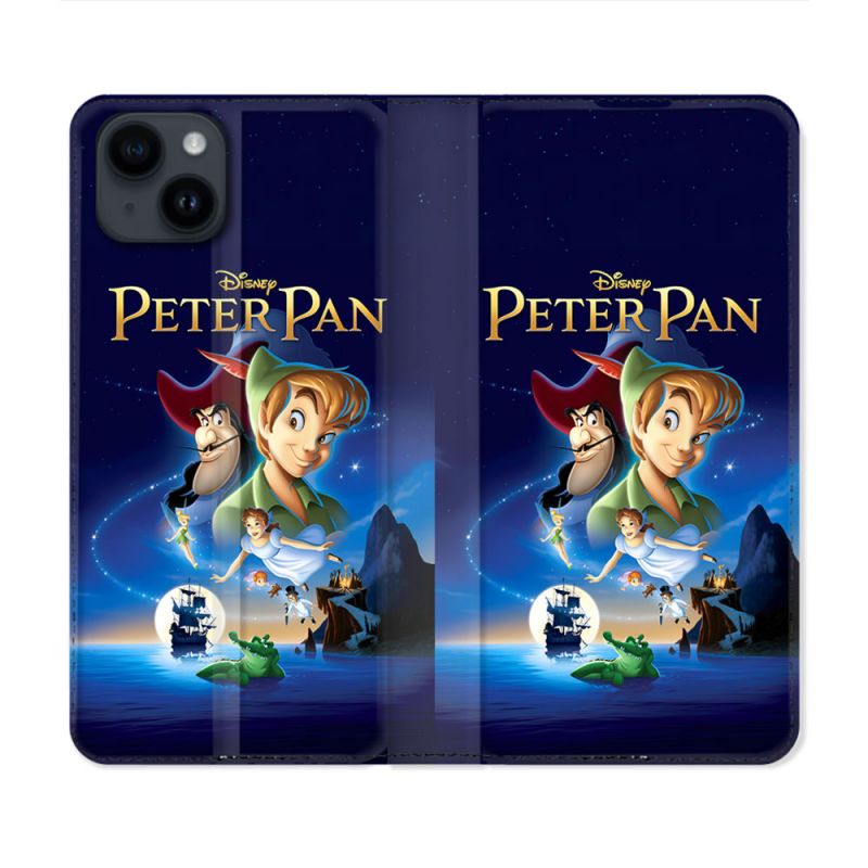 Housse Cuir Portefeuille Pour Iphone 15 (6.1) Peter Pan Affiche