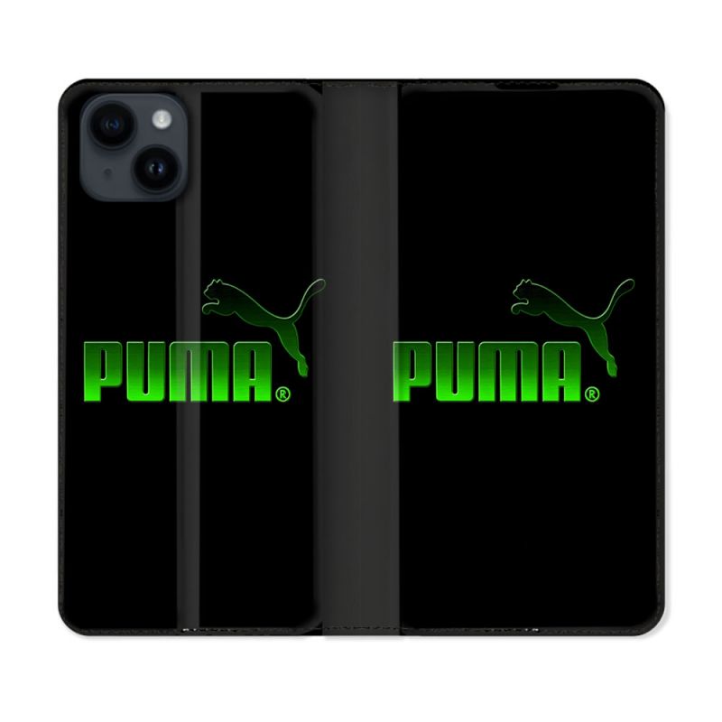 Housse Cuir Portefeuille Pour Iphone 15 (6.1) Puma