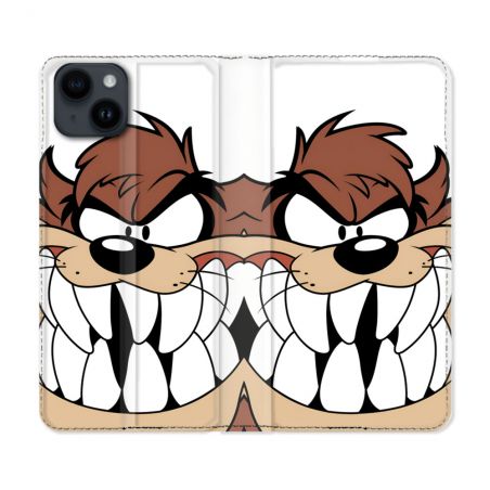 Housse Cuir Portefeuille Pour Iphone 15 (6.1) Taz