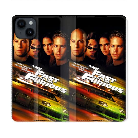 Housse Cuir Portefeuille Pour Iphone 15 (6.1) The Fast And Furious