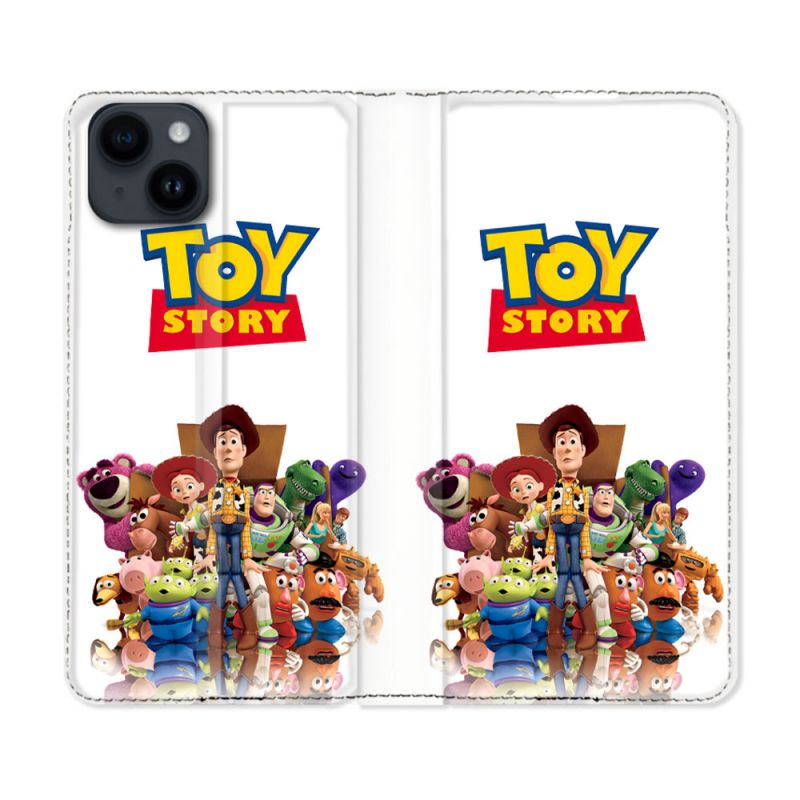 Housse Cuir Portefeuille Pour Iphone 15 (6.1) Toy Story