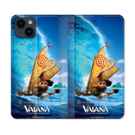Housse Cuir Portefeuille Pour Iphone 15 (6.1) Vaiana