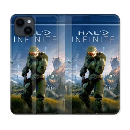 Housse Cuir Portefeuille Pour Iphone 15 (6.1) Halo