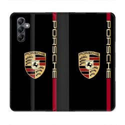 Housse Cuir Portefeuille Pour Samsung Galaxy S23 FE Porsche Line