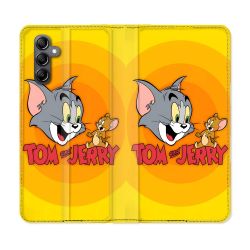 Housse Cuir Portefeuille Pour Samsung Galaxy S23 FE Tom Jerry
