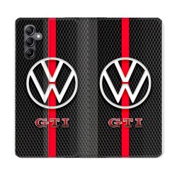 Housse Cuir Portefeuille Pour Samsung Galaxy S23 FE Volkwagen Line