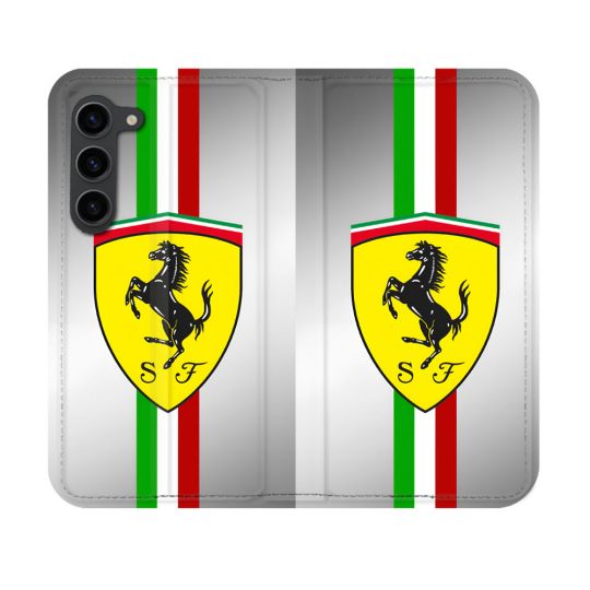 Housse Cuir Portefeuille Pour Samsung Galaxy S23 Ferrari Ligne