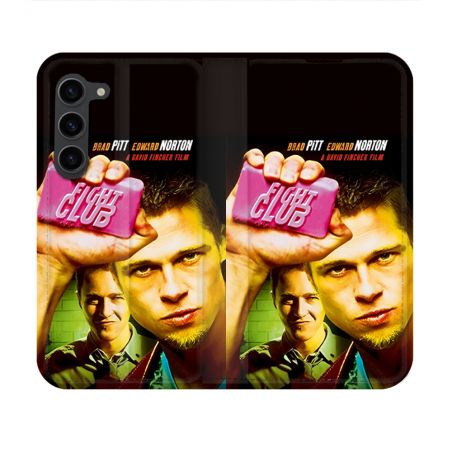 Housse Cuir Portefeuille Pour Samsung Galaxy S23 Fight Club Affiche