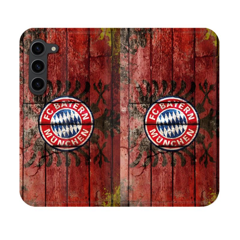 Housse Cuir Portefeuille Pour Samsung Galaxy S23 Foot Bayern Munich Drapeau