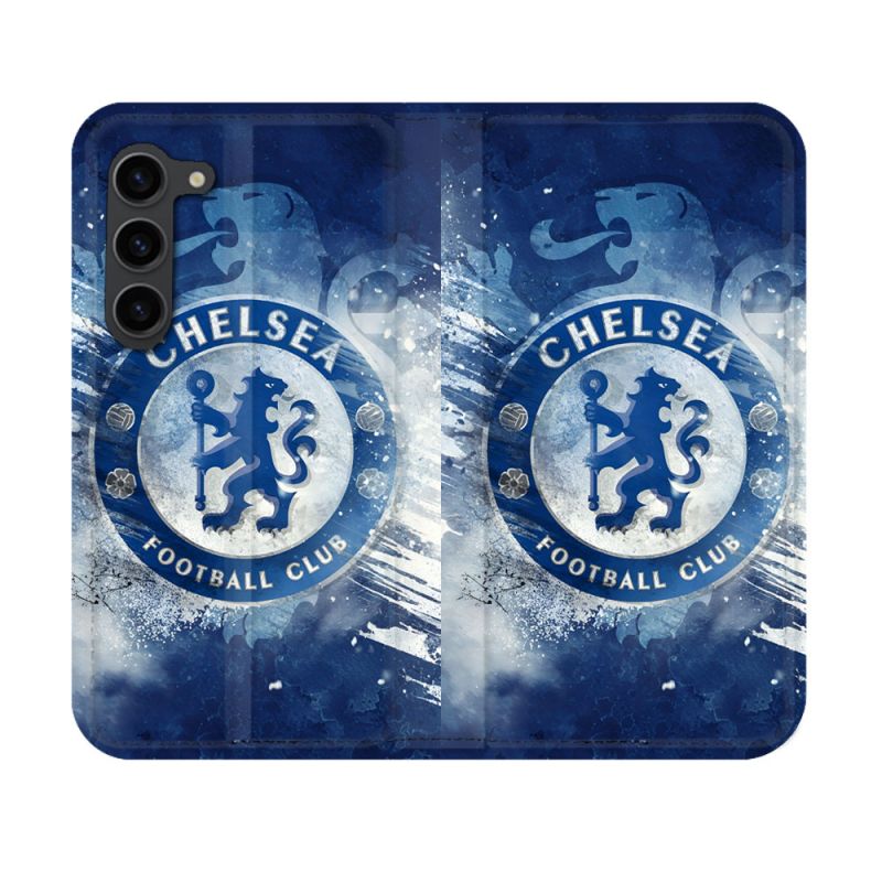 Housse Cuir Portefeuille Pour Samsung Galaxy S23 Foot Chelsea