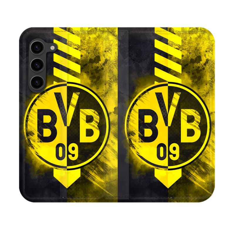 Housse Cuir Portefeuille Pour Samsung Galaxy S23 Foot Dortmund