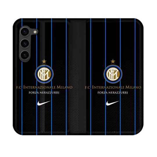Housse Cuir Portefeuille Pour Samsung Galaxy S23 Foot Inter Milan