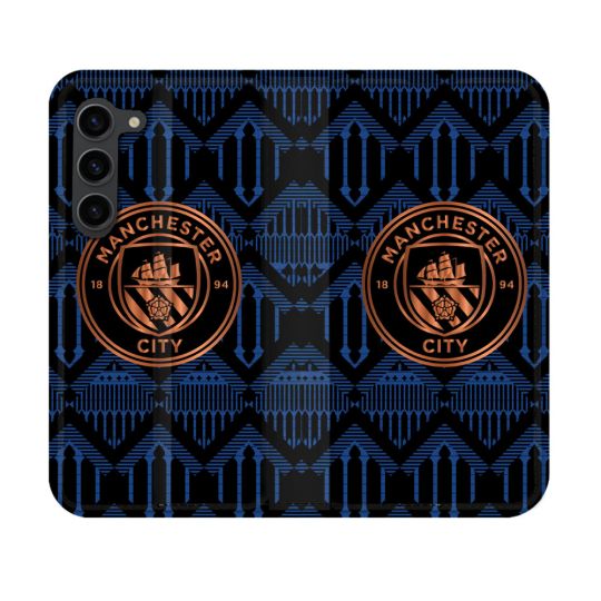 Housse Cuir Portefeuille Pour Samsung Galaxy S23 Foot Manchester City