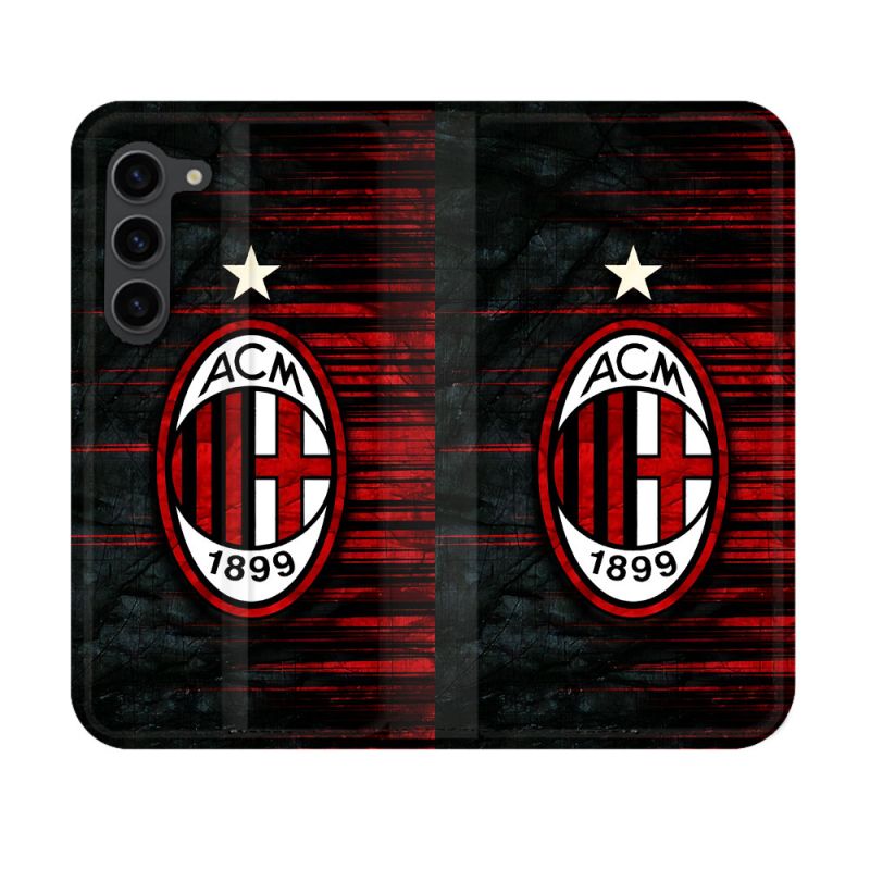 Housse Cuir Portefeuille Pour Samsung Galaxy S23 Foot Milan AC