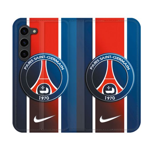 Housse Cuir Portefeuille Pour Samsung Galaxy S23 Foot PSG 1970