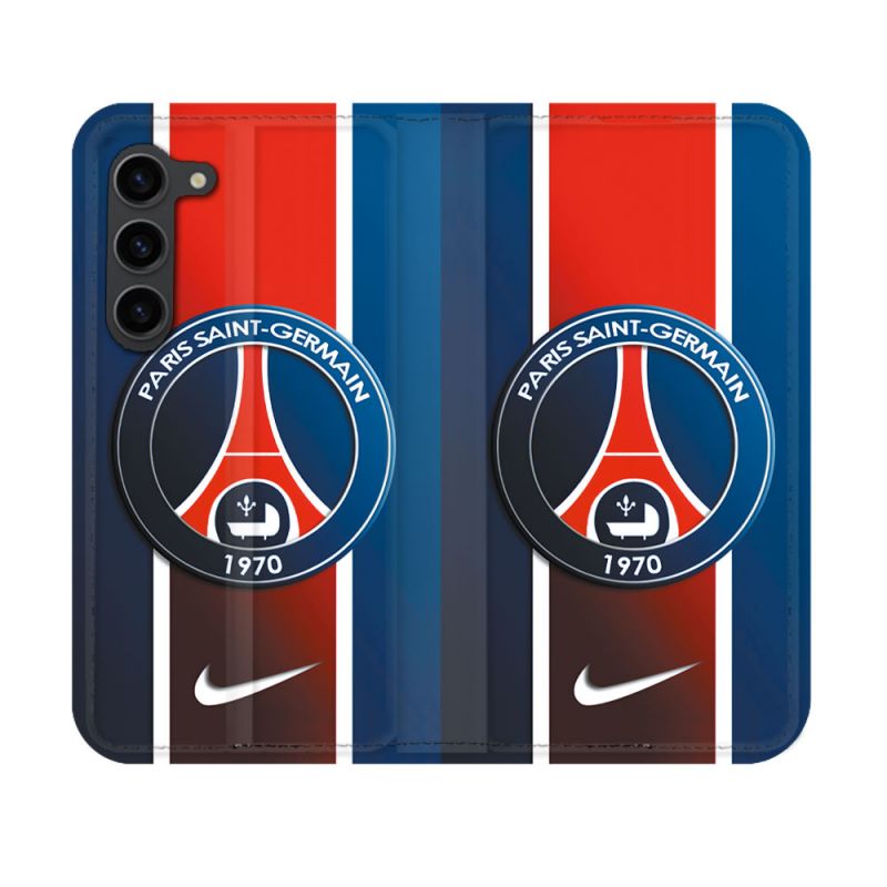 Housse Cuir Portefeuille Pour Samsung Galaxy S23 Foot PSG 1970
