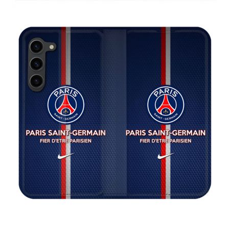 Housse Cuir Portefeuille Pour Samsung Galaxy S23 Foot PSG Fier