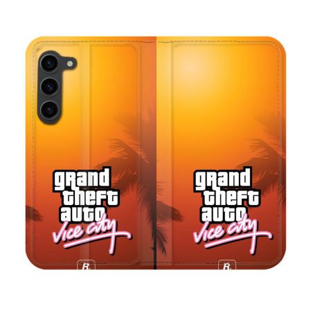 Housse Cuir Portefeuille Pour Samsung Galaxy S23 GTA Vice City