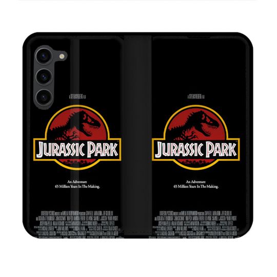 Housse Cuir Portefeuille Pour Samsung Galaxy S23 Jurassik Park Affiche