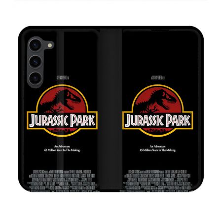 Housse Cuir Portefeuille Pour Samsung Galaxy S23 Jurassik Park Affiche
