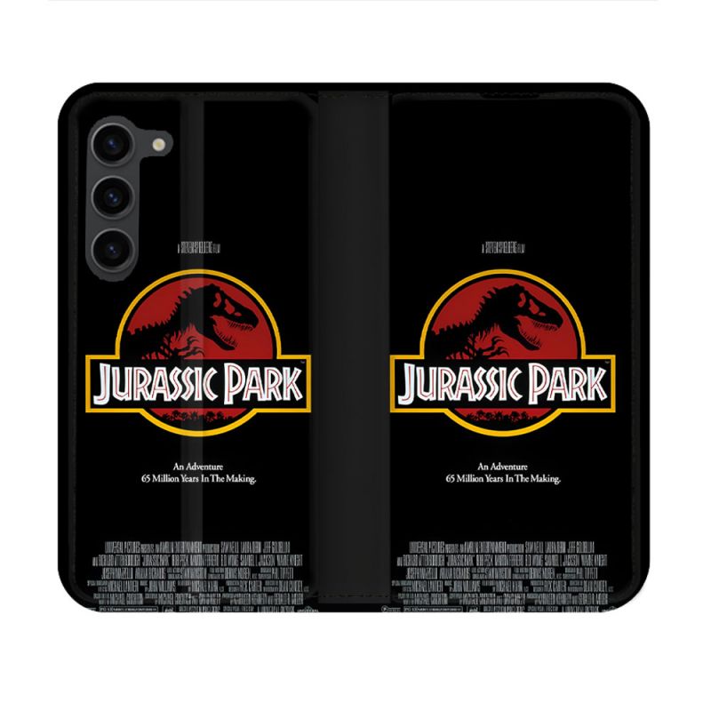 Housse Cuir Portefeuille Pour Samsung Galaxy S23 Jurassik Park Affiche