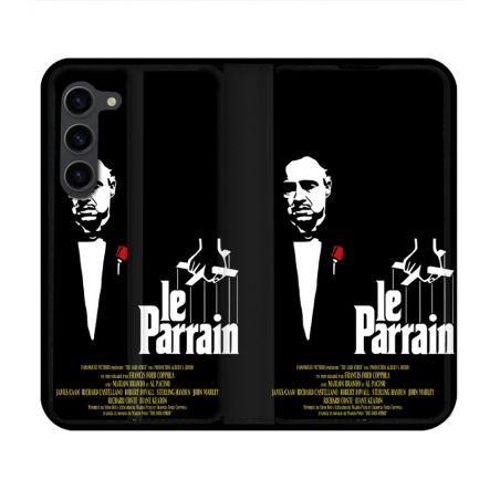 Housse Cuir Portefeuille Pour Samsung Galaxy S23 Le Parrain Affiche