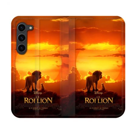 Housse Cuir Portefeuille Pour Samsung Galaxy S23 Le Roi Lion Affiche