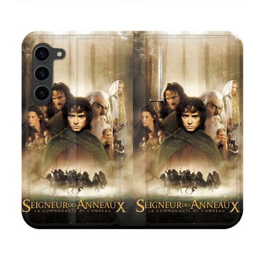 Housse Cuir Portefeuille Pour Samsung Galaxy S23 Le seigneur Des Anneaux Affiche