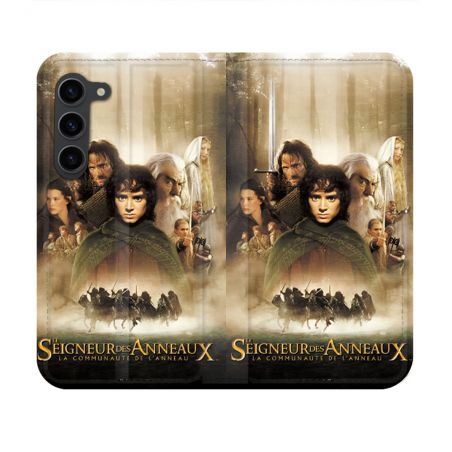 Housse Cuir Portefeuille Pour Samsung Galaxy S23 Le seigneur Des Anneaux Affiche