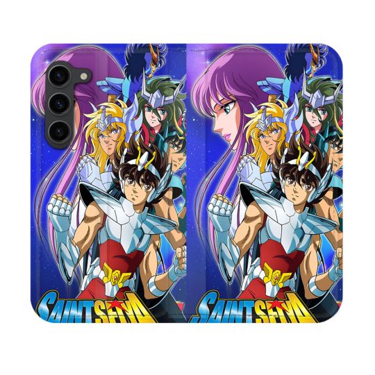 Housse Cuir Portefeuille Pour Samsung Galaxy S23 Les Chevaliers Du Zodiaque