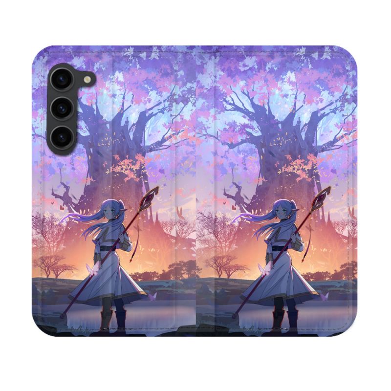 Housse Cuir Portefeuille Pour Samsung Galaxy S23 Manga Frieren