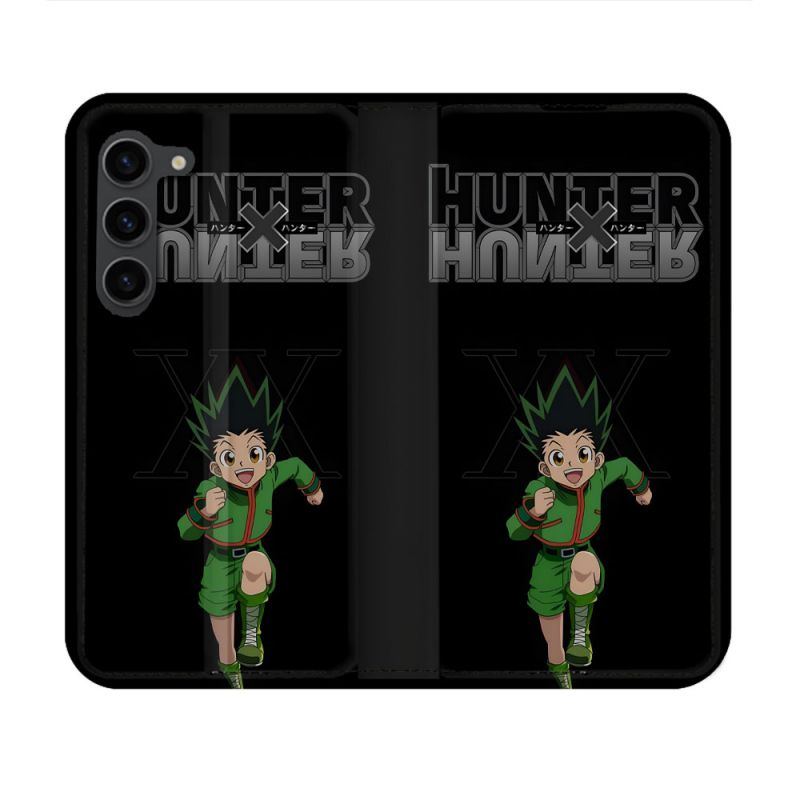 Housse Cuir Portefeuille Pour Samsung Galaxy S23 Manga Hunter X Hunter Gon