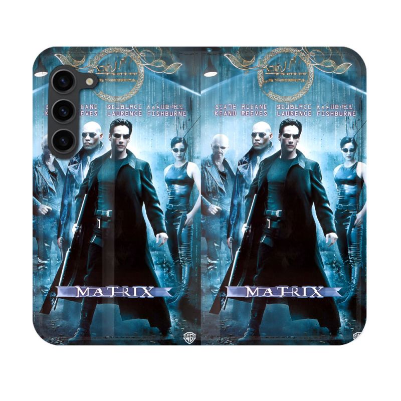 Housse Cuir Portefeuille Pour Samsung Galaxy S23 Matrix Affiche