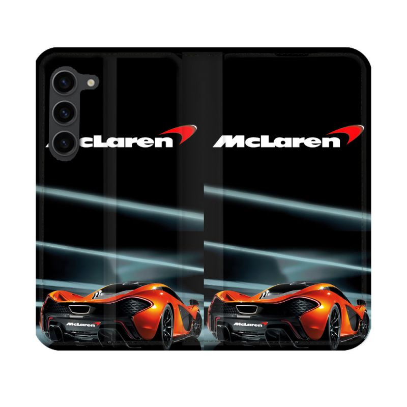 Housse Cuir Portefeuille Pour Samsung Galaxy S23 Mc Laren