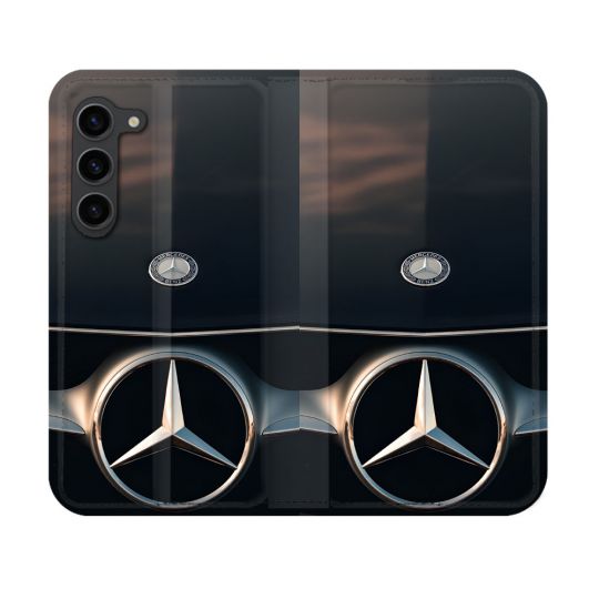 Housse Cuir Portefeuille Pour Samsung Galaxy S23 Mercedes Calendre