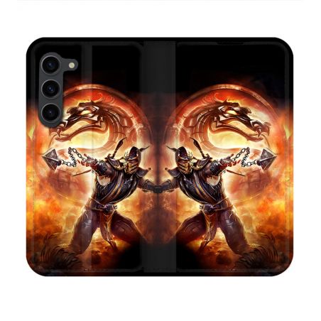 Housse Cuir Portefeuille Pour Samsung Galaxy S23 Mortal Combat