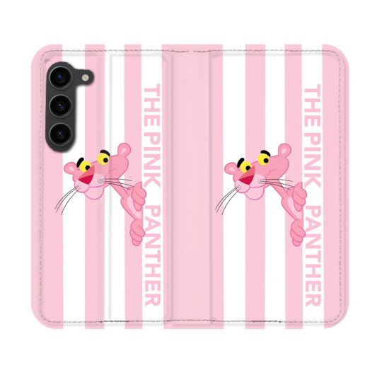 Housse Cuir Portefeuille Pour Samsung Galaxy S23 Panthere Rose