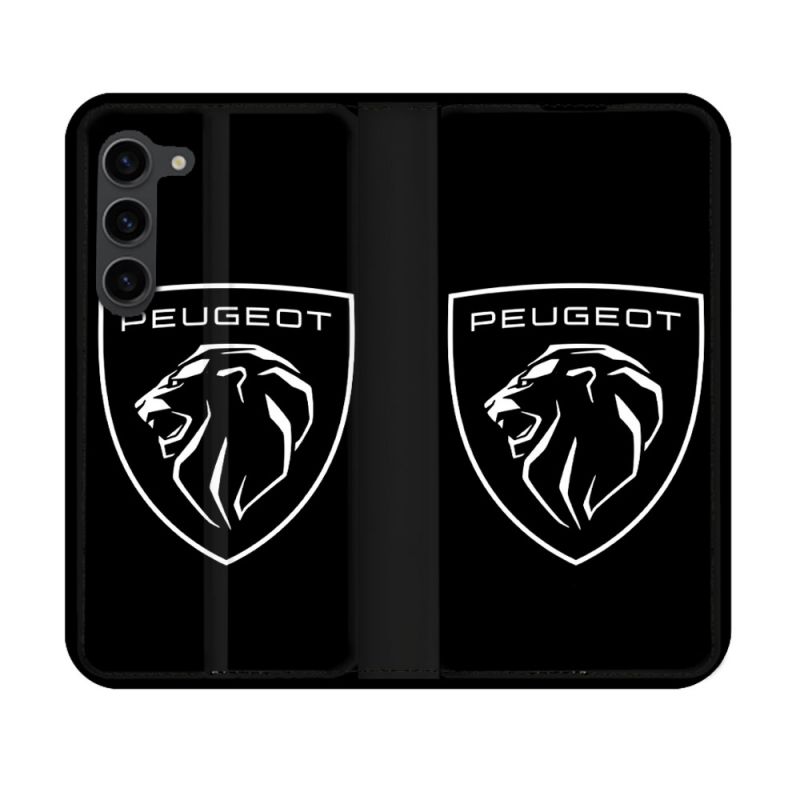 Housse Cuir Portefeuille Pour Samsung Galaxy S23 Peugeot