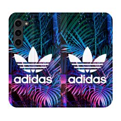 Housse Cuir Portefeuille Pour Samsung Galaxy S23 Plus Adidas Palmier