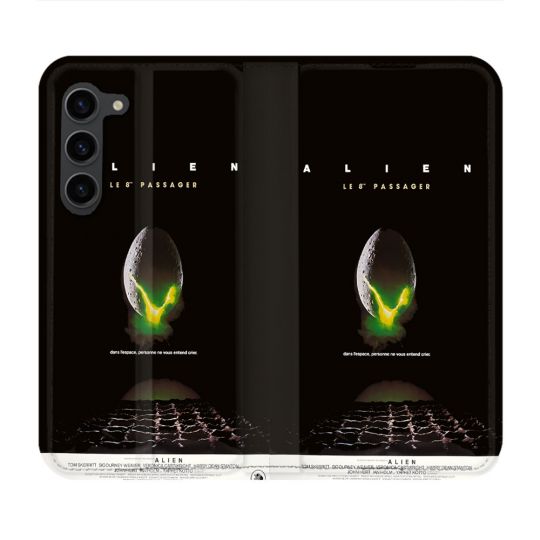 Housse Cuir Portefeuille Pour Samsung Galaxy S23 Plus Alien Affiche