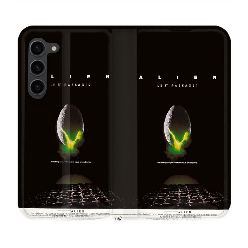 Housse Cuir Portefeuille Pour Samsung Galaxy S23 Plus Alien Affiche