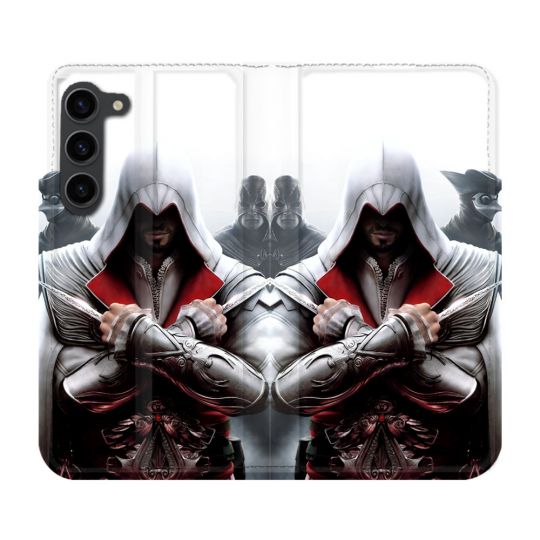 Housse Cuir Portefeuille Pour Samsung Galaxy S23 Plus Assassin Creed Mask