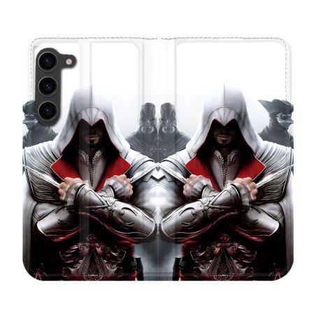 Housse Cuir Portefeuille Pour Samsung Galaxy S23 Plus Assassin Creed Mask