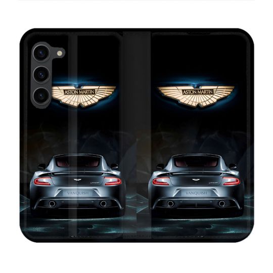 Housse Cuir Portefeuille Pour Samsung Galaxy S23 Plus Aston Martin