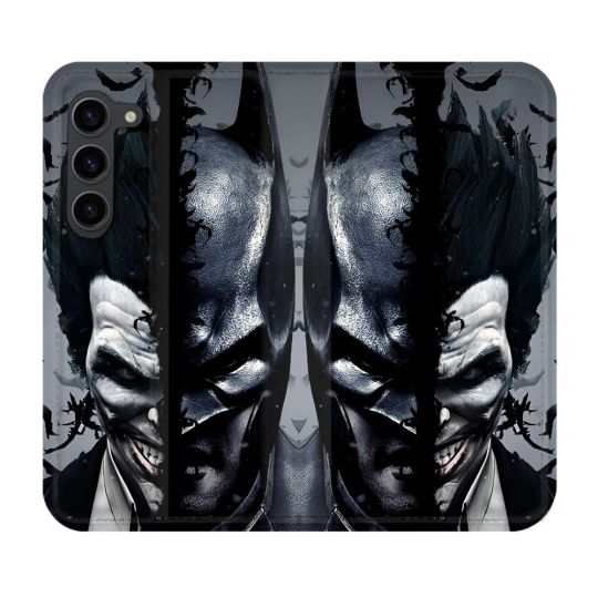 Housse Cuir Portefeuille Pour Samsung Galaxy S23 Plus Batman Joker