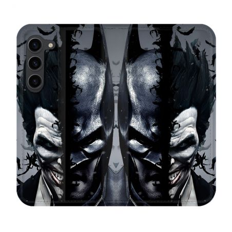 Housse Cuir Portefeuille Pour Samsung Galaxy S23 Plus Batman Joker