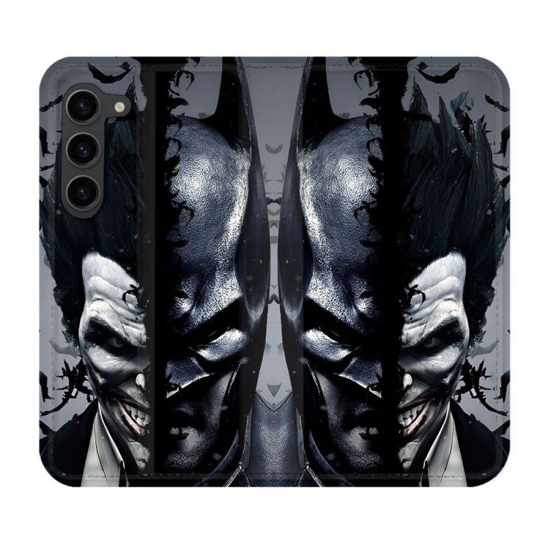 Housse Cuir Portefeuille Pour Samsung Galaxy S23 Plus Batman Joker
