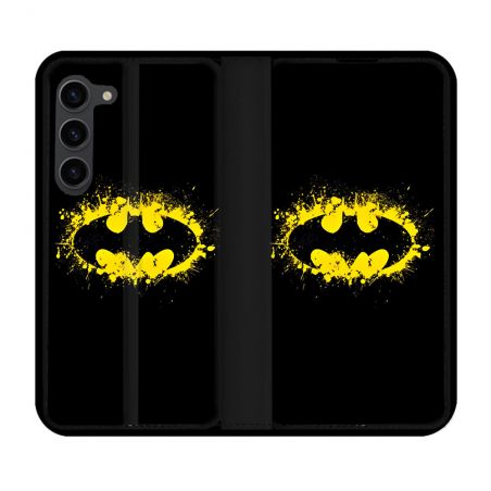 Housse Cuir Portefeuille Pour Samsung Galaxy S23 Plus Batman Logo