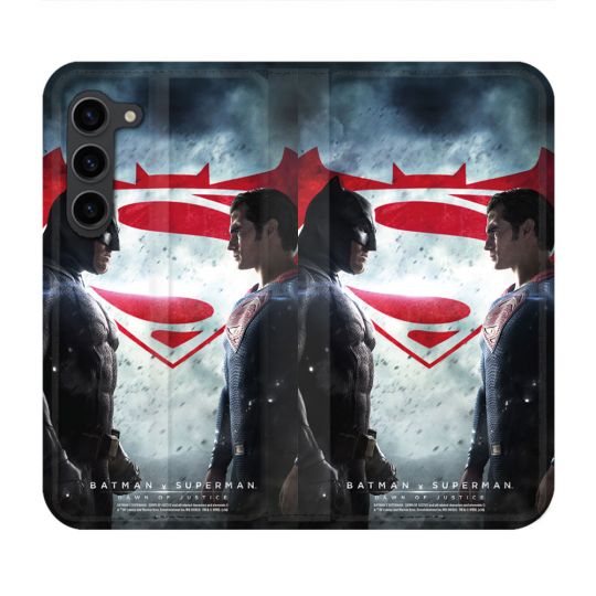 Housse Cuir Portefeuille Pour Samsung Galaxy S23 Plus Batman VS Superman