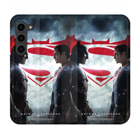 Housse Cuir Portefeuille Pour Samsung Galaxy S23 Plus Batman VS Superman